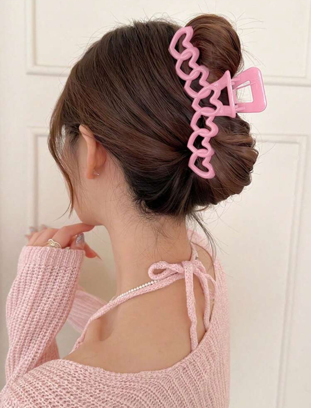 Light Pink Heart Hair Clip