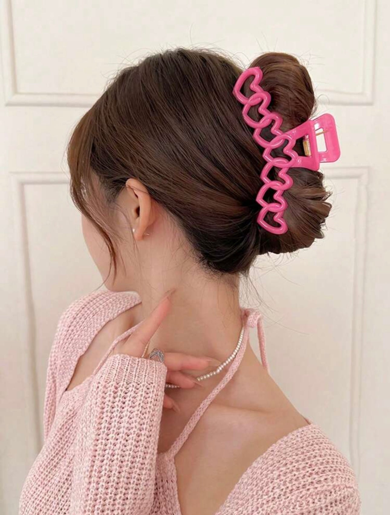 Pink Heart Hair Clip