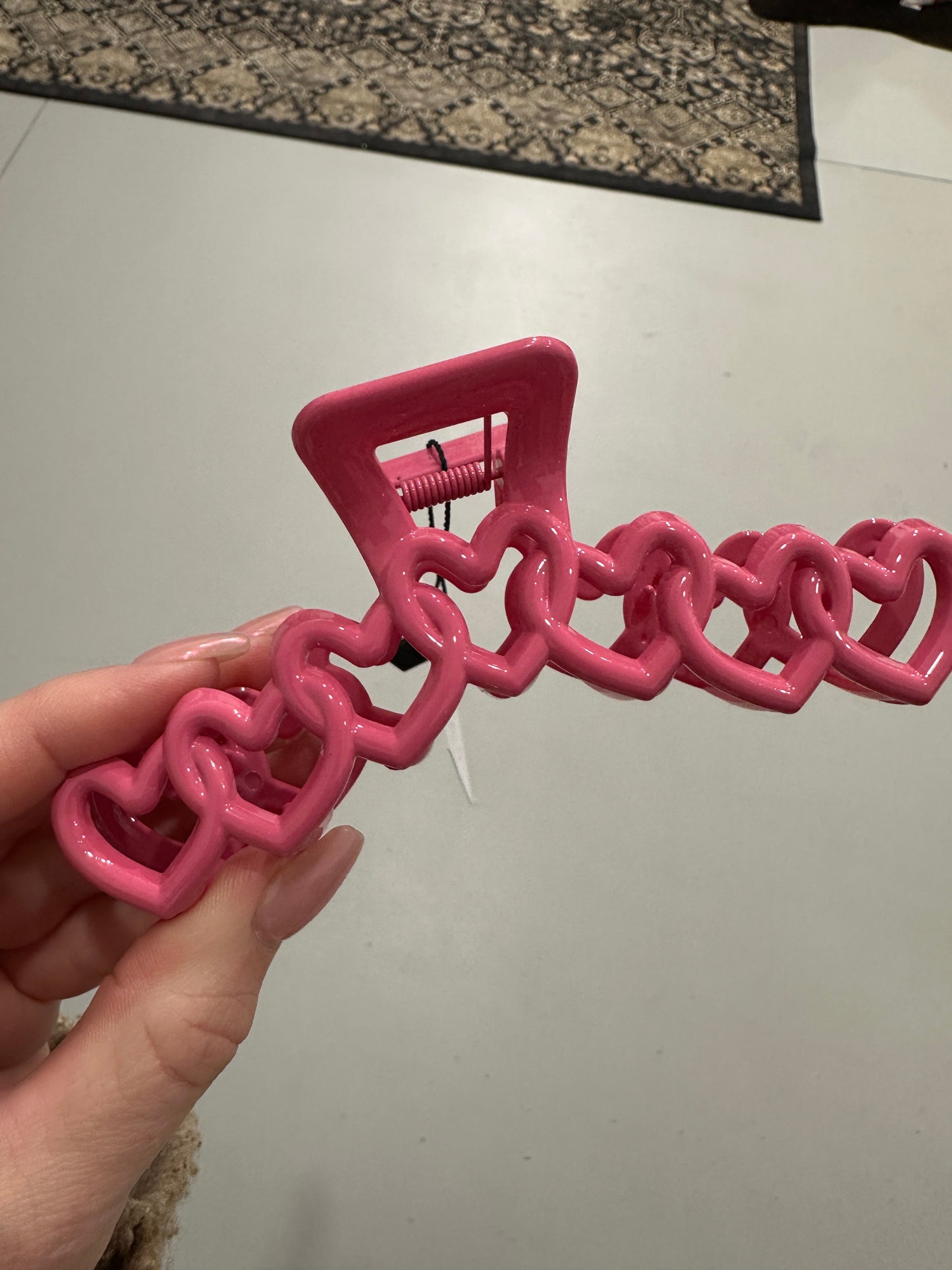 Pink Heart Hair Clip