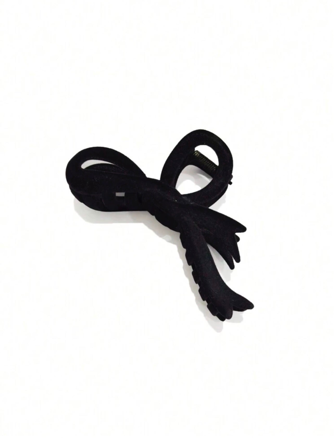 Black Velvet Bow Clip