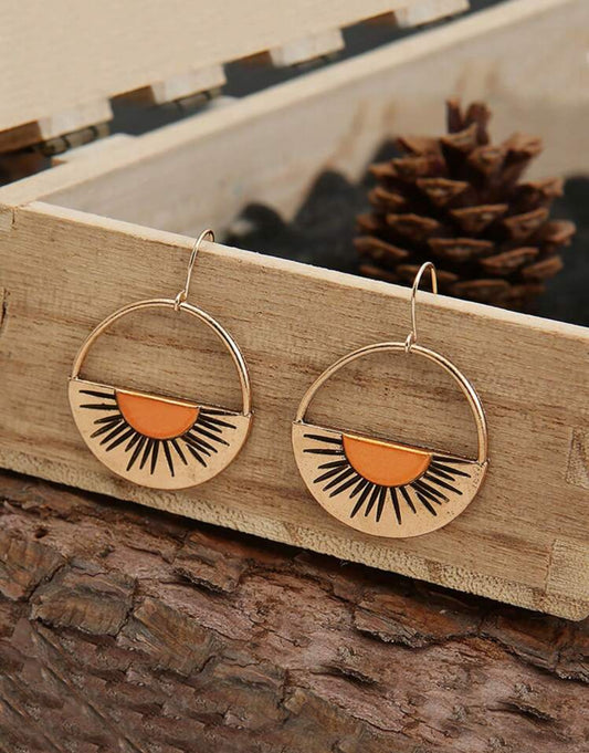 Vintage Sunrise Drop Earrings